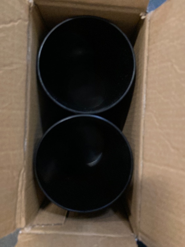 Photo 1 of EI Black Wheat Straw Cups Set of 8,Drinking Glasses,Reusable Plastic Cups,Unbreakable Cups for Kitchen,Dishwasher Safe Water Glasses Tumblers