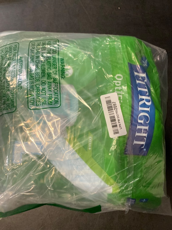 Photo 1 of Size L FitRight Extra+ OptiFit Heavy Absorbency Adult Diapers, FSA/HSA Eligible,20 Count, Waist Size 44"-56" ,L , Incontinence Briefs for Men and Women, Disposable, Moisture Wicking, Leak Protection
