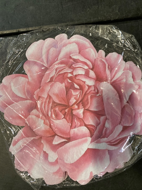 Photo 1 of Set of 100 Peony Placemat Pink Floral Place Mats Spring Paper Placemats Disposable for Dining Table Parties Wedding Kitchen Decor Bridal Shower, 13 x 13 Inch