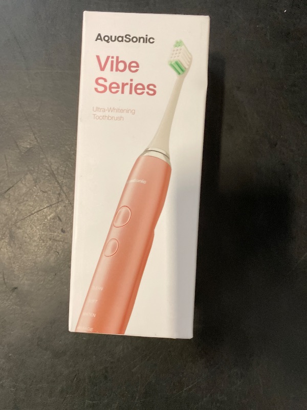 Photo 1 of Aquasonic Vibe Series Ultra-Whitening Toothbrush – ADA Accepted Electric Toothbrush - 8 Brush Heads & Travel Case – 40,000 VPM Motor & Wireless Charging - 4 Modes w Smart Timer – Satin Rose Gold