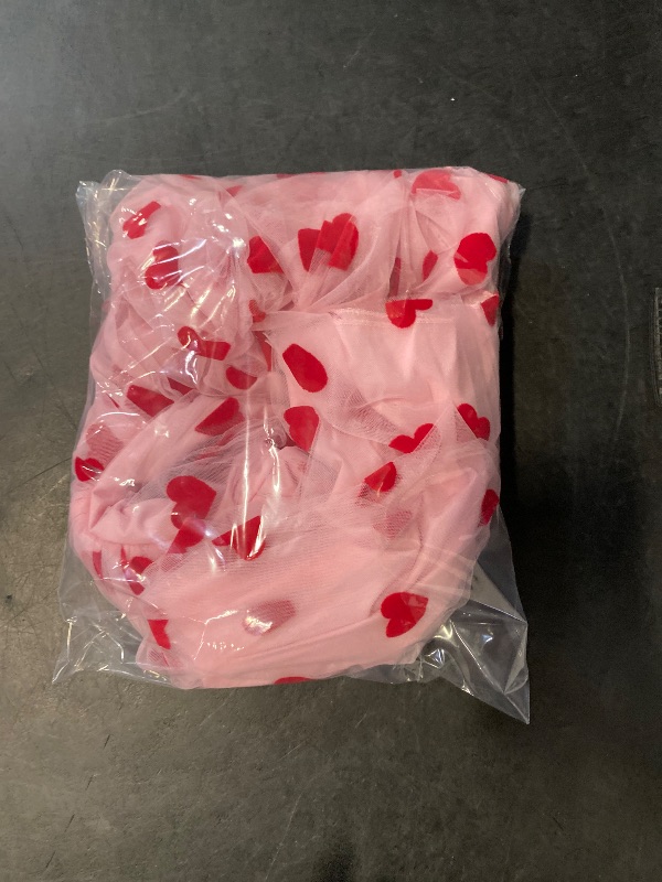 Photo 1 of  5-6 Years 1st Birthday Girl Dress Outfit Baby Pink Sleeveless Hearts Tulle Dress Princess Valentine's Day Pageant Party Tutu Dress Toddler Cake Smash Photoshoot Dresses Pink+Red Hearts