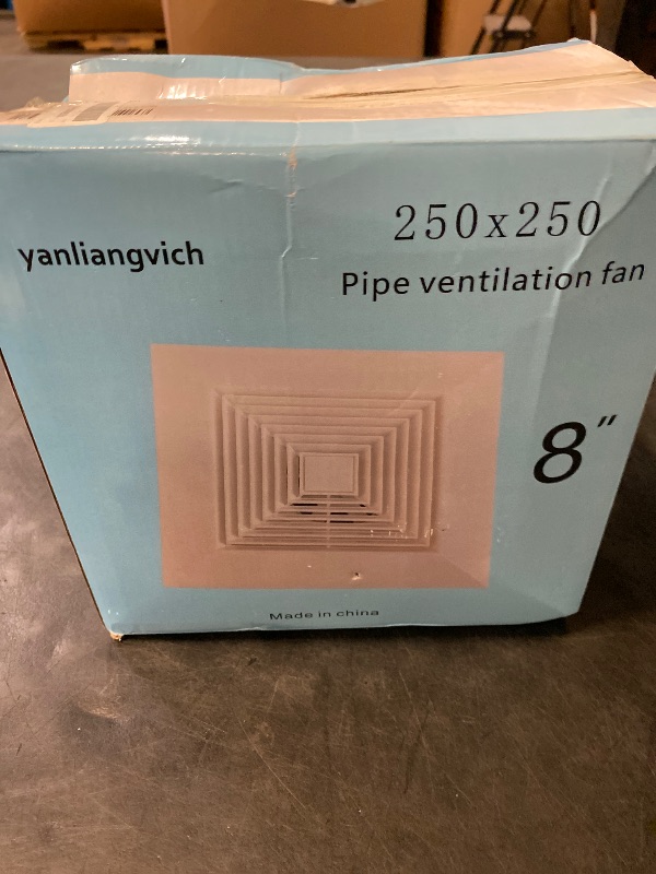 Photo 1 of Bathroom Exhaust Fan, 8 Inch Ceiling Mount Fan, 110 CFM 1.0 Sones Ultra-Quiet Ventilation Fan, Square Exhaust Fan Ceiling Mount