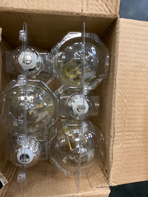 Photo 1 of TJOY 6 Pack Vintage 8W ST58 LED Edison Amber Light Bulbs, 60W Equivalent, 800 Lumens, 2200K Soft White, Dimmable, E26 Base LED Filament Bulbs, CRI80+, Antique Glass Style for Home, Bedroom