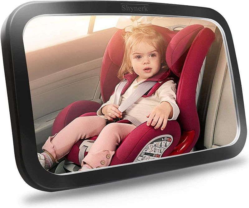 Photo 1 of Shynerk Baby Car Mirror, Safety Car Seat Mirror for Rear Facing Infant with Wide Crystal Clear View, Shatterproof, 360° Rotation, Crash Tested and Certified