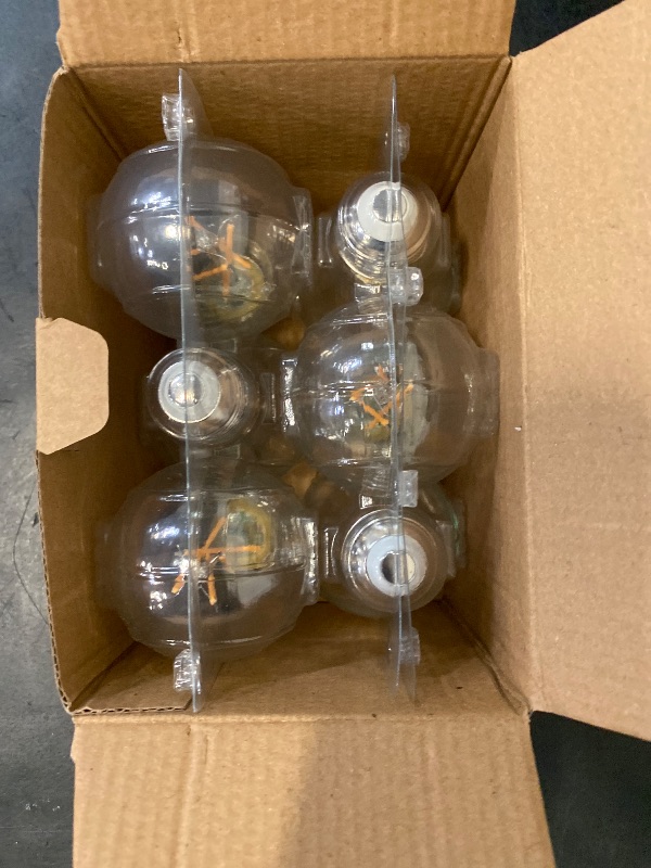 Photo 1 of TJOY 6 Pack A19 Vintage LED Edison Bulbs, Dimmable Light Bulb 60W Equivalent, High Brightness 2700K Warm White, 7W E26 Standard Base, 800Lumens, CRI80+, Clear Glass Filament Bulb for Home, Farmhouse