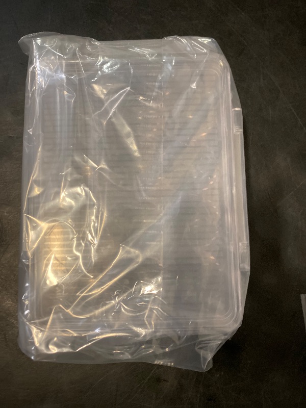 Photo 1 of Transparent Egg Holder with Clear Cover by Home Basics | Durable Plastic Bin for Convenient Fridge and Pantry Organization | Ideal for Keeping Eggs Fresh and Neatly Organized