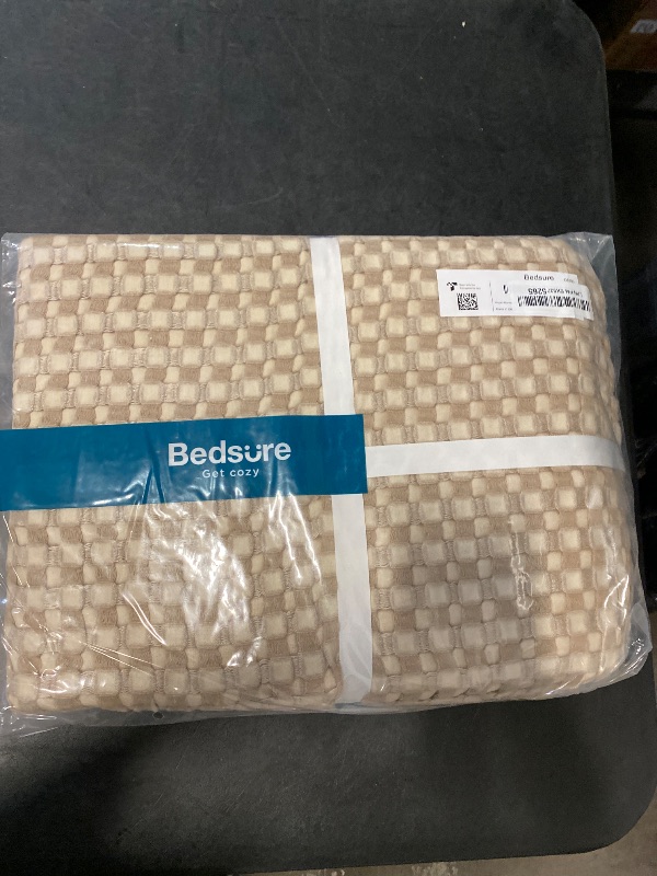 Photo 1 of Bedsure Cooling Cotton Waffle Oversized King Blanket - Lightweight Breathable Blankets Rayon Derived from Bamboo for Hot Sleepers, Luxury Throws for Bed and Sofa, Taupe, 120x96 Inches