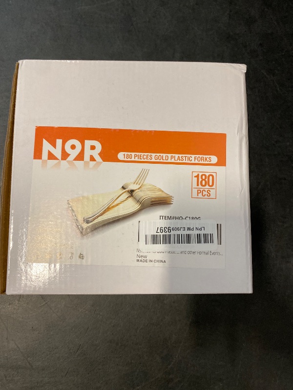 Photo 1 of N9R 180PCS Gold Plastic Forks, Solid, Durable and Heavy Duty Plastic Forks, Perfect Utensils for Parties, Weddings and other Formal Events