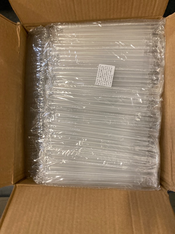 Photo 1 of VITEVER 100 Sets - 12oz Clear Plastic Cups with Lids and Straws, Disposable Cups for Iced Coffee, Smoothie, Milkshake, Cold Drinks