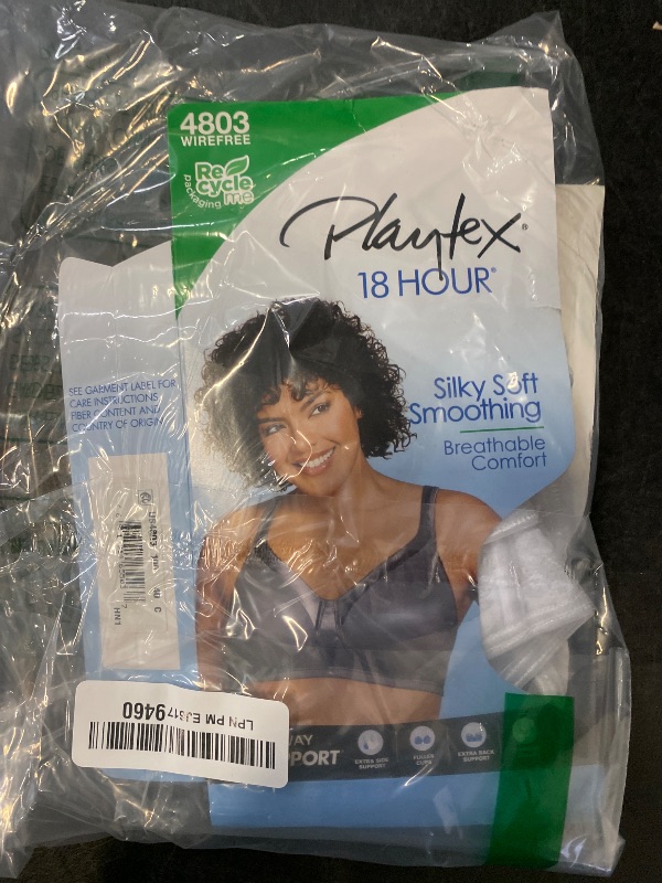 Photo 1 of 40C Playtex womens 18 Hour Silky Soft Smoothing Wireless Us4803 Available With 2-pack Option Bras, White,  US