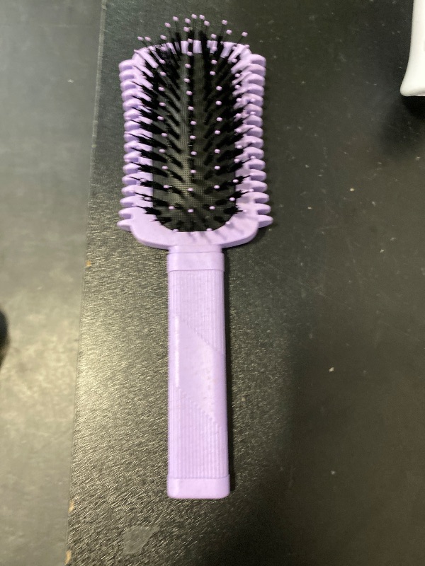 Photo 1 of Curl Defining Brush, Volume Curly Hair Brush Products for Effortlessly Detangling Combing and Styling Women's Curls, Waves & Coils, Hair Tools to Reduce Pulling (Purple 1PC)