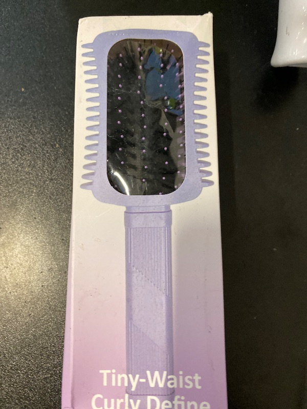 Photo 1 of Curl Defining Brush, Volume Curly Hair Brush Products for Effortlessly Detangling Combing and Styling Women's Curls, Waves & Coils, Hair Tools to Reduce Pulling (Purple 1PC)