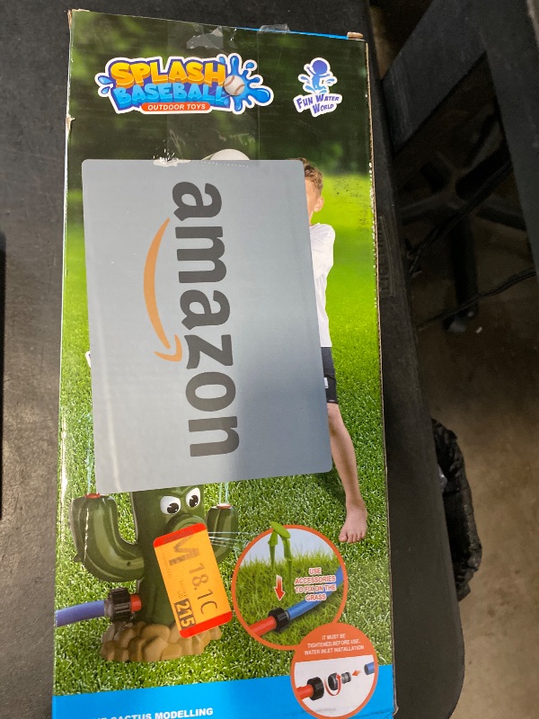Photo 1 of 2 in 1 Outdoor Water Sprinklers with 4 T Ball Set for Toddlers Kids,Summer Outside Play Equipment Lawn Yard Tee Ball Game for Boys Girls,Hose Connector Included