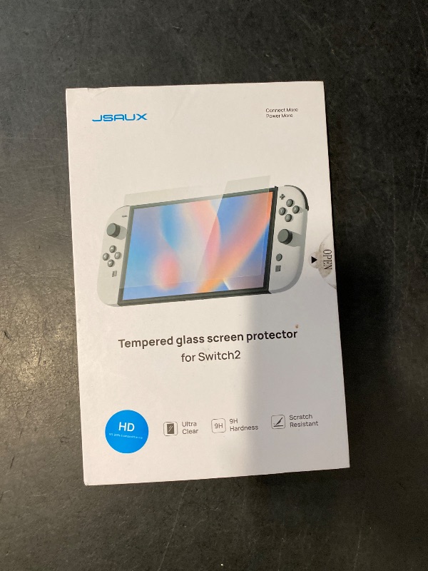 Photo 1 of JSAUX 3-Pack Tempered Glass Screen Protector for Nintendo Switch 2 (2025), Easy to Install with Guiding Frame Ultra HD Glass Protector 9H Hardness Scratch Resistant Accessories for Switch2
