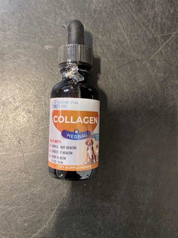 Photo 1 of EDUZEBRA Liquid Collagen for Dogs and Cats, Skin & Coat Supplement, Itch Relief, Joint & Mobility Support, Enriched with Grass-Fed Collagen, MSM, Biotin & Ginger, Daily All-in-One Pet Health Formula