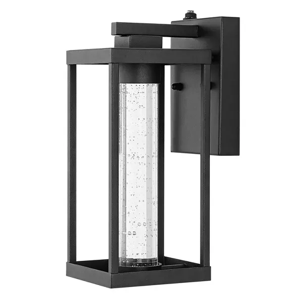 Photo 1 of Brightever 1Pack Outdoor Wall Lights Fixture, Exterior Waterproof 10W Matte Black Outdoor Wall Lanterns Sconces with Crystal Bubble Glass, Modern LED Outside Lights for House, Porch, Garage, Patio