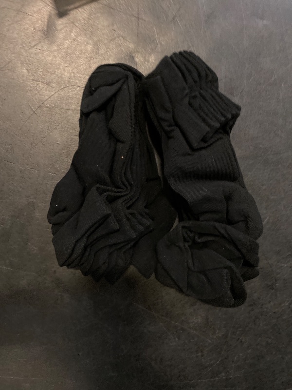 Photo 1 of Somaibo 10 Pairs Kids Socks for Boys Girls Low Cut Athletic Ankle Socks Half Cushioned Crew Cotton No Show Socks 10-12 Years Black