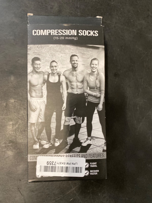 Photo 1 of Laite Hebe compression socks women&men,Black,L/XL (3 pairs)
