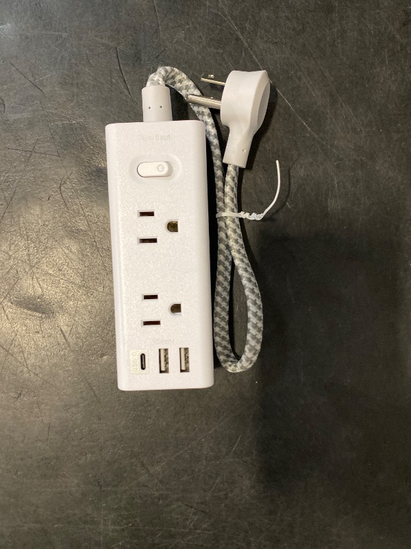 Photo 1 of One Beat Short Extension Cord 1Ft, Flat Plug Power Strip Surge Protector - 6 Widely Outlets with 3 USB Ports (1 USB C), Wall Mount Small Power Strip for Travel, Home Office College Dorm Essentials