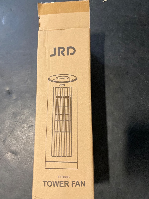 Photo 1 of JRD 13" Tower Fan for Bedroom, 23ft/s Bladeless Desk Fan with 3 Speeds, 80 Degree Oscillating, Quiet Operation, Compact & Portable Table Fan for Bedroom Home Office Desktop