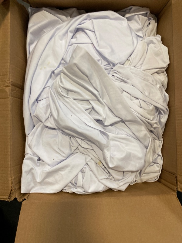 Photo 1 of BDDC Table Covers for 6 Foot Tables, 6 Pack White Washable and Wrinkle Resistant Stretch Tablecloths Rectangle 6ft for Events, Wedding, Banquets, Parties