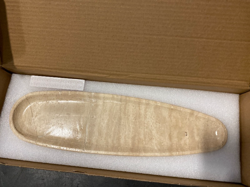 Photo 1 of Natural Marble Tray – Real Stone for Bathroom, Vanity, Counter, and Home Decor. Perfect for Jewelry, Candles, and Cosmetics. Durable, Elegant, and Unique Made of Real Stone