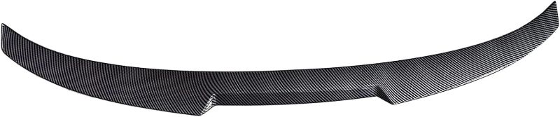 Photo 1 of KHK Spoiler Compatible with F30, M4 Style Rear Spoiler, Carbon Fiber Look ABS Material Rear Wing Compatible with 2013-2018 BMW 3 Series F30 Sedan / F80 M3 Sedan