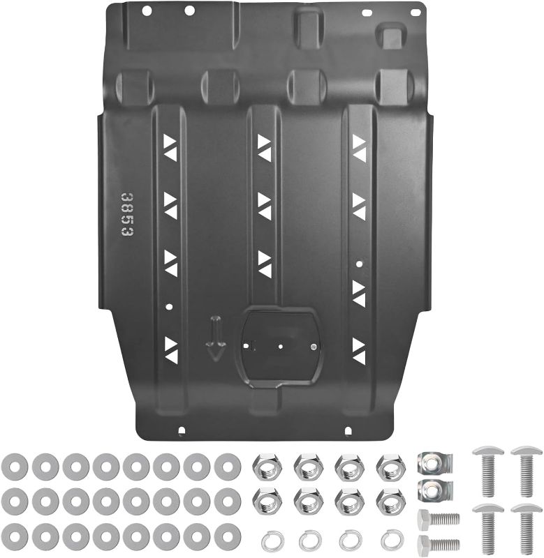 Photo 1 of 2025 Upgrade Transmission Skid Plate Compatible with 2015-2022 Ford F150 3D Manganese Steel Splash Panel Shield Replace OEM Diaper