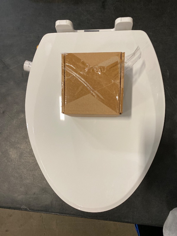 Photo 1 of Elongated Bidet Toilet Seat with Quiet-Close, Non-Electric Bidet Mode with Dual Nozzles, Fit Elongated Toilet Seat, Adjustable Water Pressure with Brass inlet