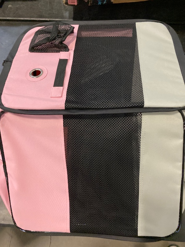 Photo 1 of X-ZONE PET Dog Playpen Portable Pet Play Pens for Puppies, Cat, Rabbit, Chicks, Foldable Exercise Play Tent Kennel Crate, Indoor/Outdoor Travel Camping Pink Small