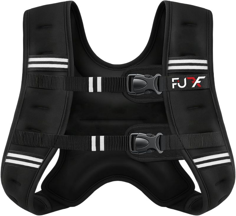 Photo 1 of FUFF Weighted vest woman - 5lb/12lb/10lb/15lb/20lb/25lb/30lb Weights with Reflective Stripe, Weighted Vest for Men Women Strength Training Running Walking Jogging