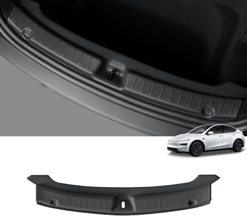 Photo 1 of LUCKEASY Rear Bumper Guard for Tesla Model Y Juniper 2025 2026 Rear Trunk Bumper Guard Sill Cover Protector for Model Y Accessories TPE Black