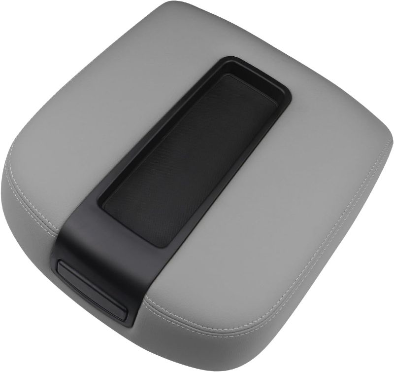 Photo 1 of Floor Center Console Armrest Lid Assembly Grey Compatible with 2007-2014 Chevrolet Chevy Avalanche Silverado Suburban Tahoe GMC Sierra Yukon XL Replaces 15217111