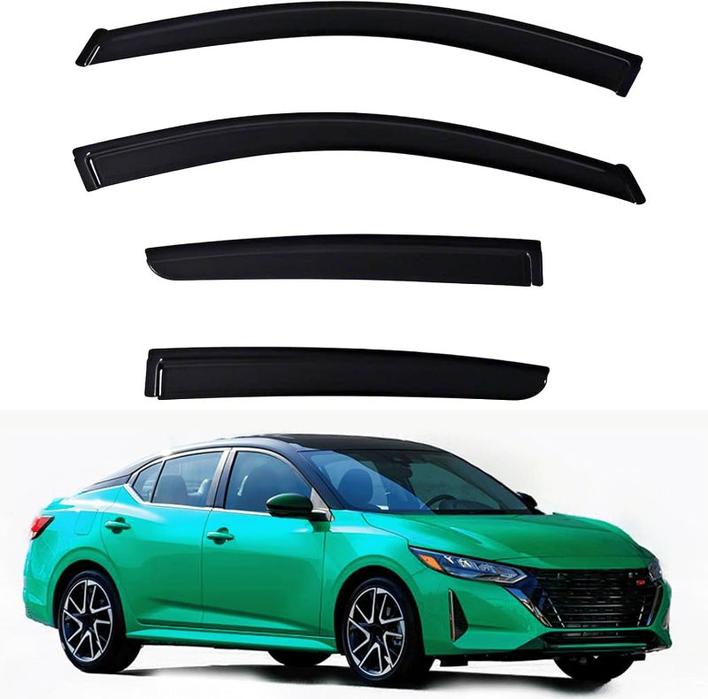 Photo 1 of Window Visors Rain Guards fits 2020-2025 Sentra, Out-Channel Window Wind Deflectors Vent Shades Accessories, Dark Smoke 4 Pcs, 2021 2022 2023 2024