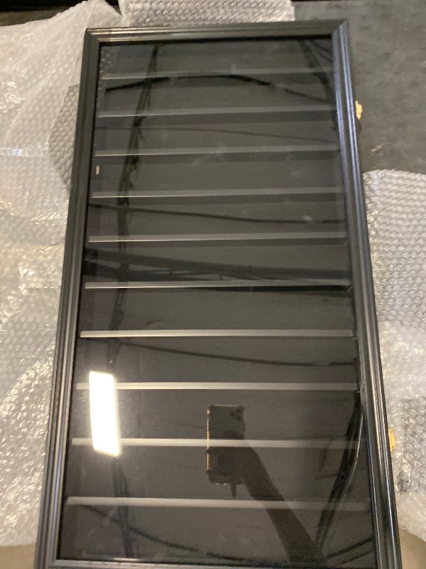 Photo 1 of Jinchuan Military Challenge Coin Display Case Lockable Cabinet Holder Shadow Box with Removable 2 Grooves Shelves and Anti Fade Acrylic Glass Door for Casino Poker Chips Collectibles ExtraLarge-Black