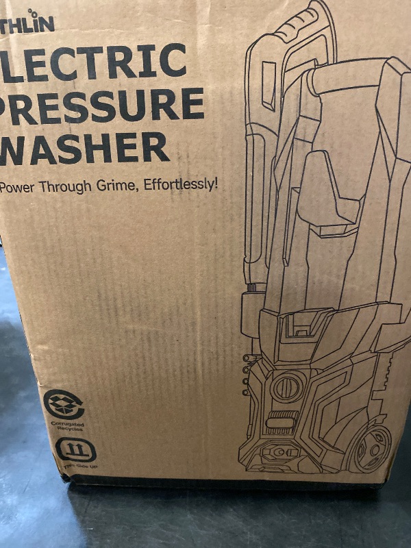 Photo 1 of Electric Pressure Washer, 2.5 GPM High Power Washer with 4 Nozzles Set & Foam Cannon, Power Washer for Driveways, Cars, Fences, Decks, Patios, and Outdoor Cleaning