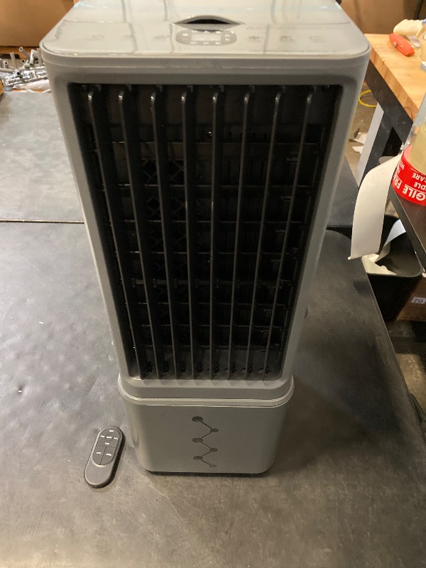 Photo 1 of Windowless Air Conditioner w/ 4 Modes & 3 Speeds, Waterless Alert, 2.4-Gal Tank for 20H Cooling, 12H Timer, 20FT Remote, 70° Auto Swing Evaporative Air Cooler, Portable AC Unit for Bedroom