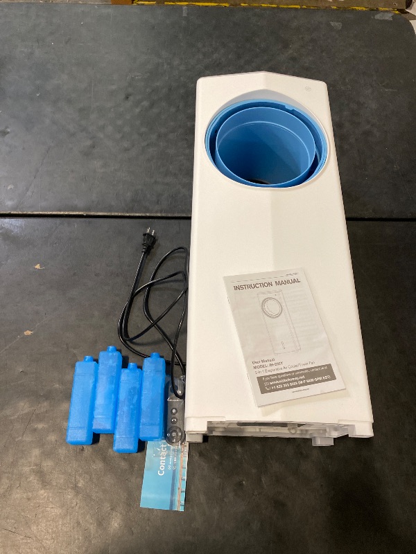 Photo 1 of 2-in-1 Evaporative Air Cooler, Tower Fan, Swamp Cooler w/ 3 Wind Speeds, 4 Modes w/Cooling&Humidification, Remote Control, 40° Oscillation, 8-Hour Timer, Low Noise for Home & Office, 32-In