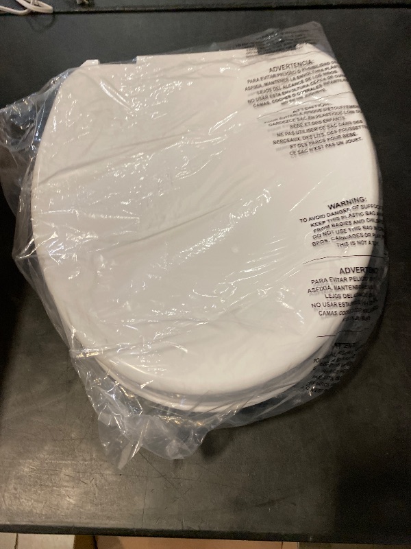 Photo 1 of Drive Medical 770-626 AquaSense Raised Toilet Seat with Lid, Standard Seat, White