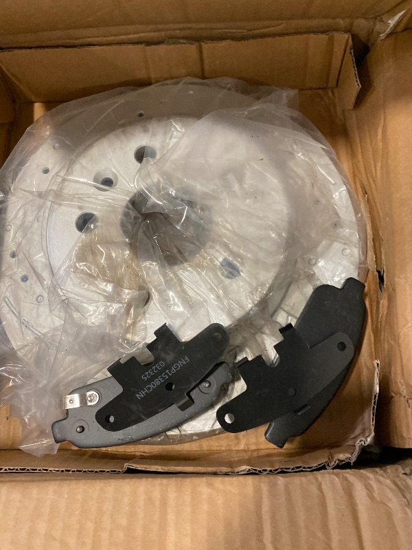 Photo 1 of Anpulsero Brake Pads And Rotors Kit Rear Compatible with 2011-2015 Chevrolet Cruze, 2015-2017 Trax, Automotive Replacement Brake Kits Geomet 55199 D1468-8668 Drilled And Slotted Rotors 267.8mm(10.5in)