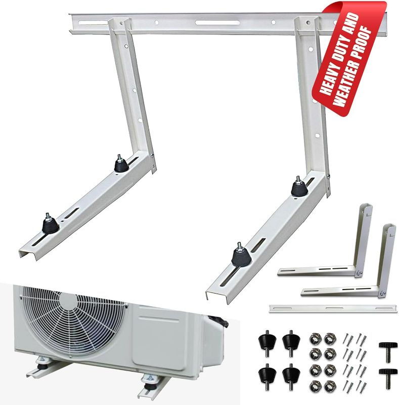 Photo 1 of DuctlessAire Outdoor Wall Bracket - Mini Split AC Mounting Brackets - Ductless Air Conditioner Wall Mount - Support Brackets for Window AC Unit, Heat Pump, Mini Splt, HVAC and More (9000-36000 BTU)