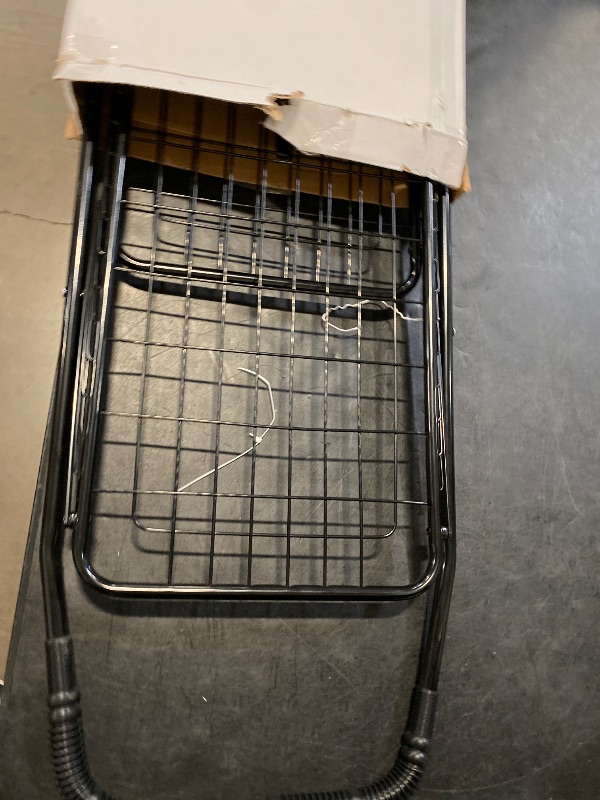 Photo 1 of DMI Utility Cart with Wheels to be used for Shopping, Grocery, Laundry and Stair Climber Cart, Weighs 7.5 Pounds but holds up to 90 Pounds, Compact and Foldable, Black