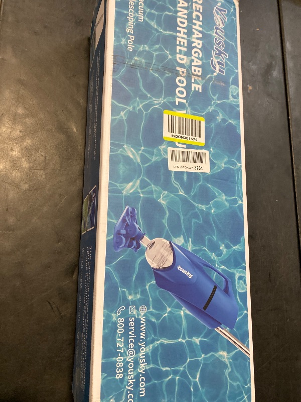 Photo 1 of 2025 Upgraded Handheld Pool Vacuum Cleaner for Above Ground & Inground Pools - Cordless Pool Cleaner w/18.5GPM Suction, Telescoping Pole(20-69in), 2 Brush Heads - Ideal for Spas & Hot Tubs