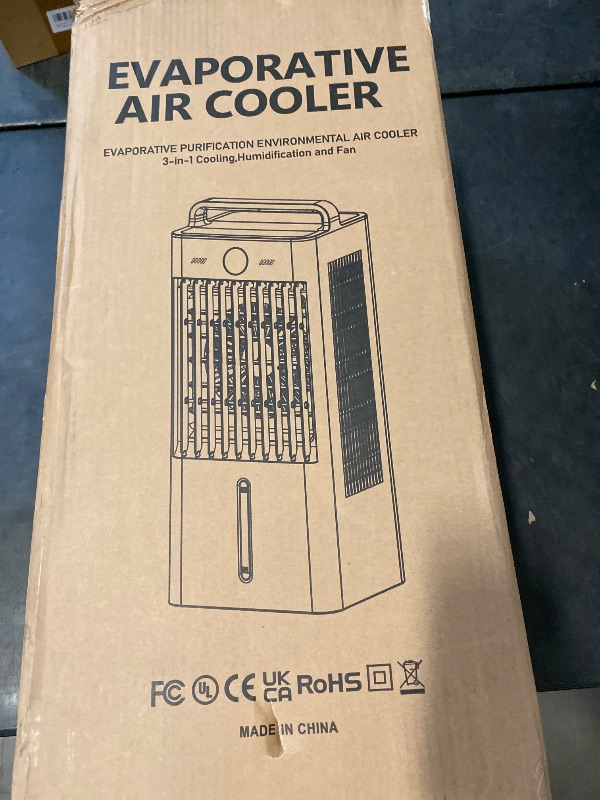 Photo 1 of Swamp Cooler, 3-IN-1 Evaporative Air Cooler with Display & Remote, Windowless Portable Air Conditioners with Ice Cooling, 12H Timer, 6 Speeds, 60° Oscillation, Air Cooler Fan for Home Office