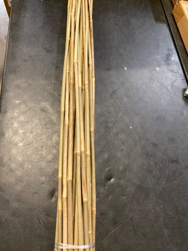 Photo 1 of Plant Stakes,4.8FT Longer Sturdy Natural Bamboo Garden Stakes,GAGINANG 24Pcs Bamboo Sticks Trellis Support for Tomato, Vegetables Beans Trees Climbing Plants