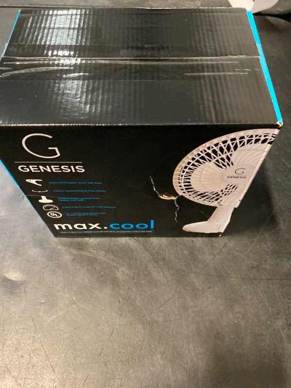 Photo 1 of Genesis 6-Inch Clip Convertible Table-Top & Clip Fan Two Quiet Speeds - Ideal For The Home, Office, Dorm, More Off White