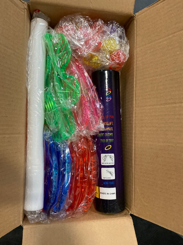 Photo 1 of OLUPP 150 PCS Glow in the Dark Party Supplies, 16 Foam Sticks, 16 LED Glasses, 100 Glow Sticks and 18 Finger Lights for Neon Party, Wedding, Birthday, Concert, New Year, Carnivals, Raves