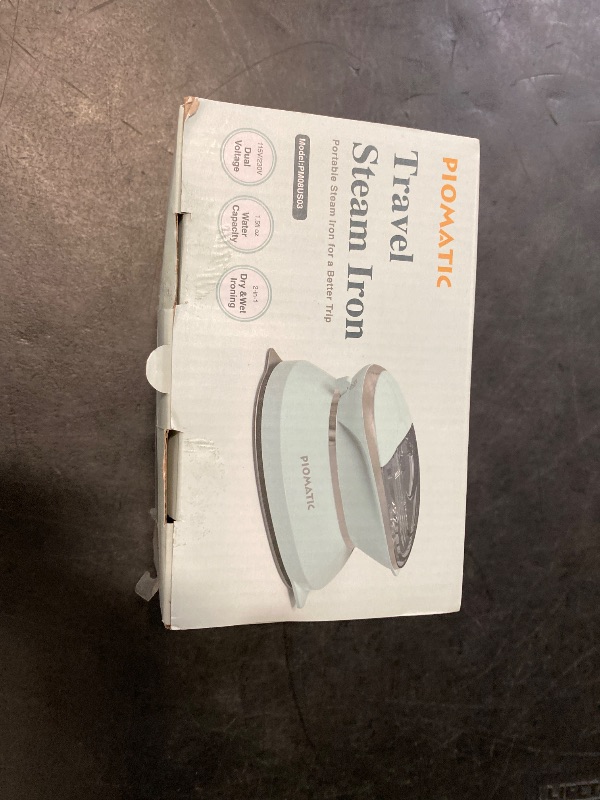 Photo 1 of PIOMATIC Travel Iron Mini with Steam for Clothes with Dual Voltage, Portable Mini Ironing Machine with Non-Stick Soleplate, Small Iron for Sewing, Quilting and Handcraft