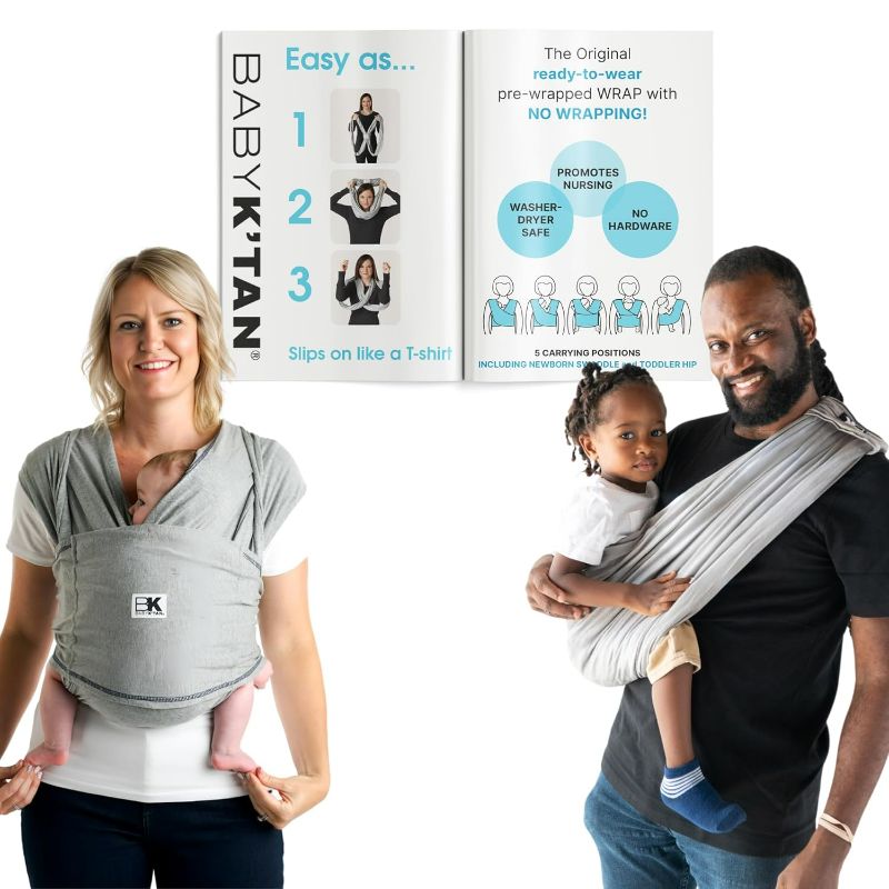 Photo 1 of Original Baby K'tan Baby Carrier: #1 Easy Pre-Wrapped, Soft, Slip-On, No Rings, No Buckles | 5 in 1 Baby Sling Gift | The Best Hands Free Infant Wrap For Newborn to Toddler up to 35lb (See Size Chart)