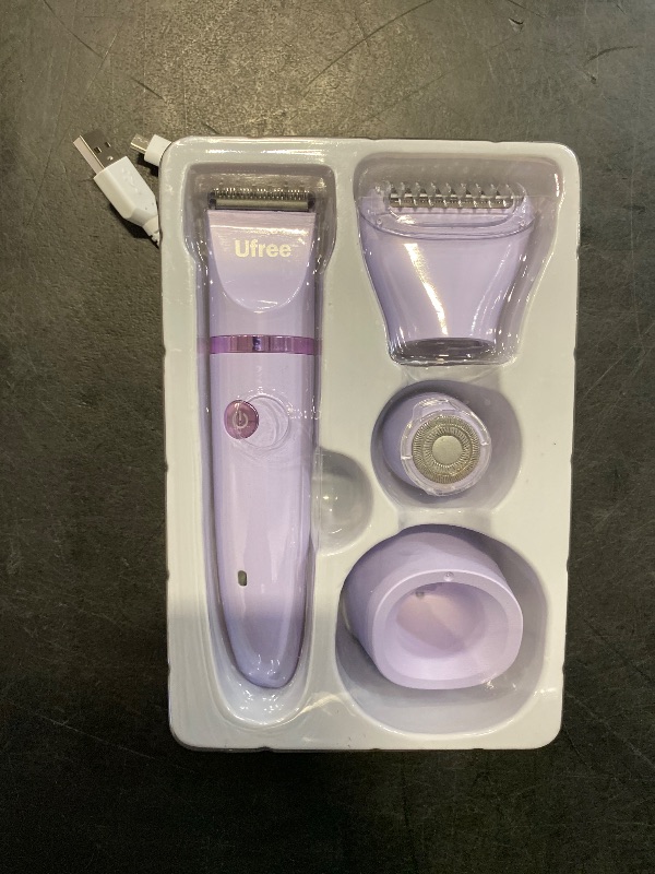 Photo 1 of Ufree Bikini Trimmer Electric Razors for Women, Rechargeable Pubic Body Hair Trimmer Electric Shaver for Legs Body Hair, Bikini Shaver IPX7 Waterproof, Gifts for Women, Purple